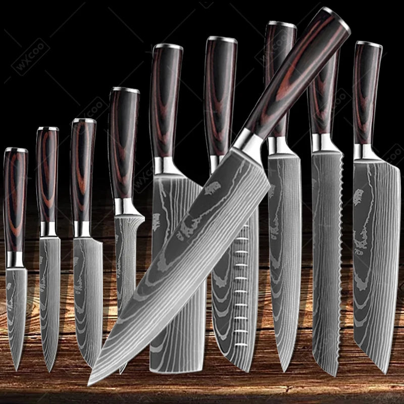 Professiona Japanese Chef Knife Kitchen Knives Santoku Slicing Utility